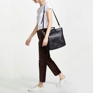 NWT Madewell black zip top transport carryall tote